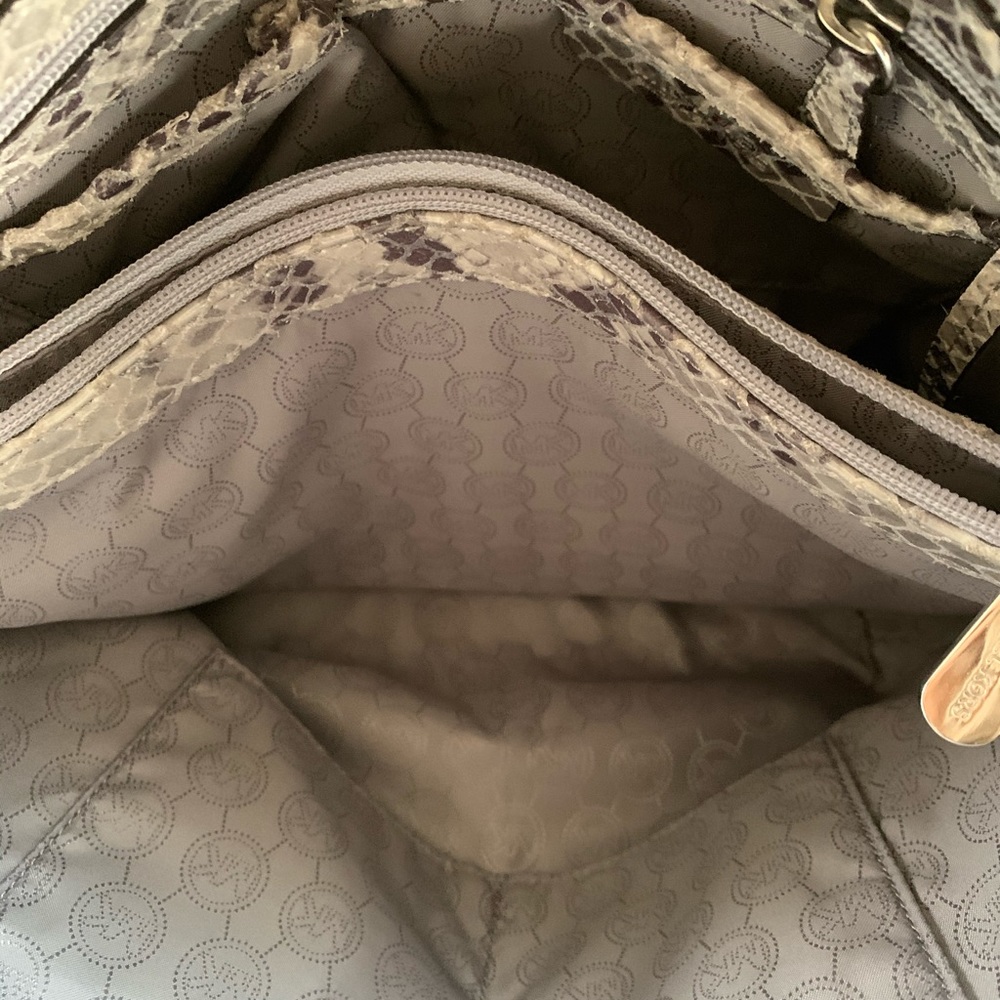 Michael Kors Snakeskin Python Satchel Purse - image 5
